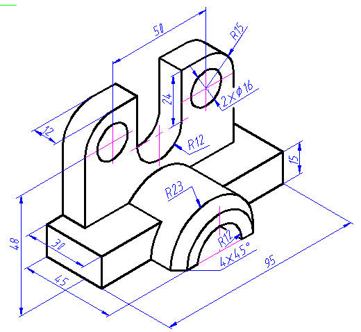 CAD中畫三維模型的等軸測圖363.png