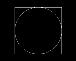 CAD如何在正方形里繪制內(nèi)切圓？